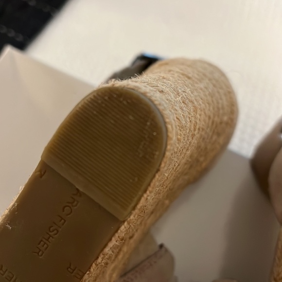 Marc Fisher HAYA platform wedge espadrilles. Dark natural suede - Picture 6 of 8